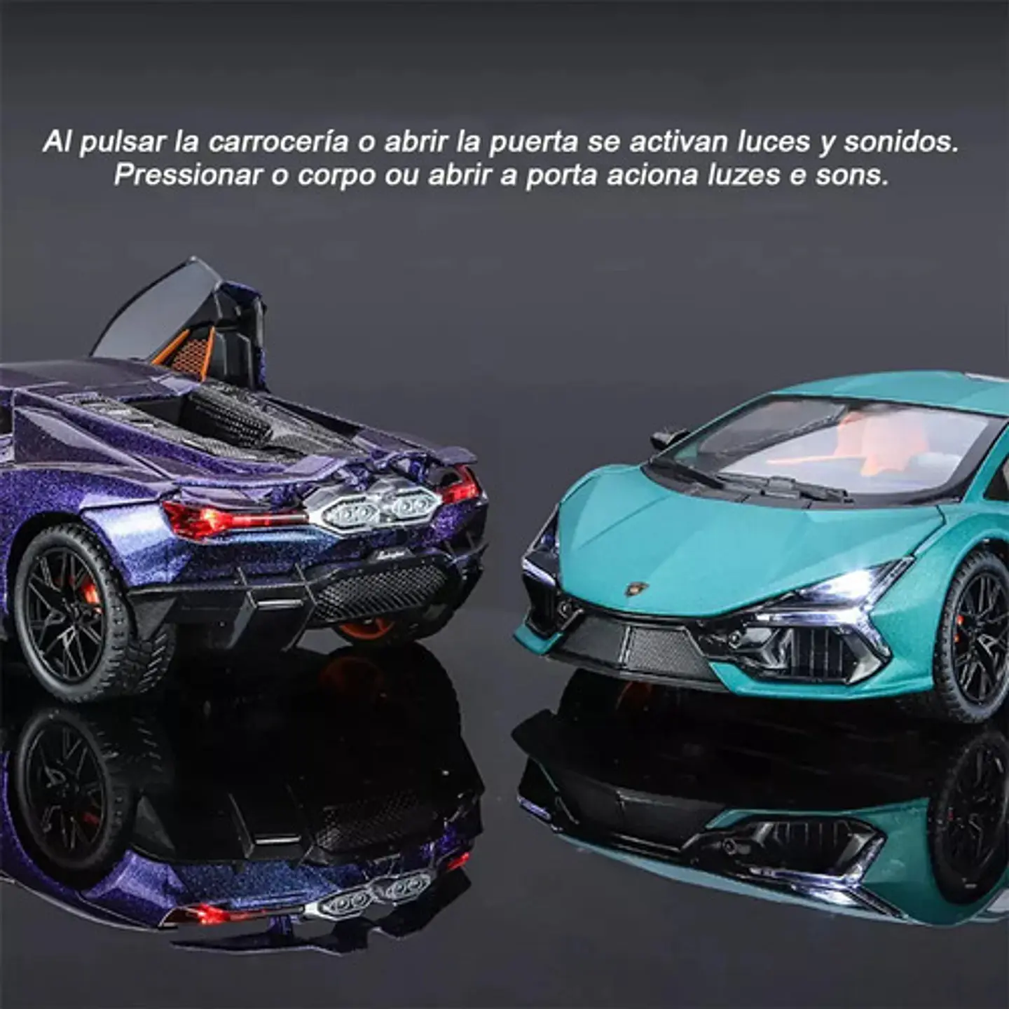 Lamborghini Revuelto Metal Luces Sonido Vapor Juguete 1:24 11