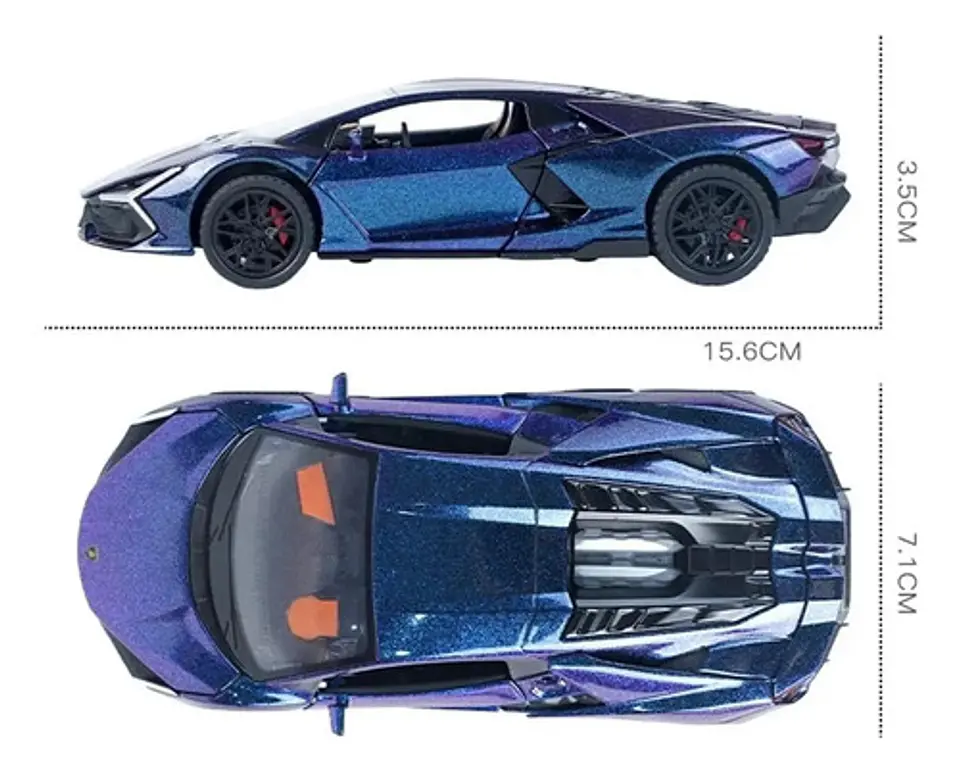 Lamborghini Revuelto Metal Luces Sonido Vapor Juguete 1:24 15