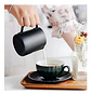Jarra Espumadora Acero Inoxidable Térmica 1l Café Barista 1000ml Negro - Miniatura 2