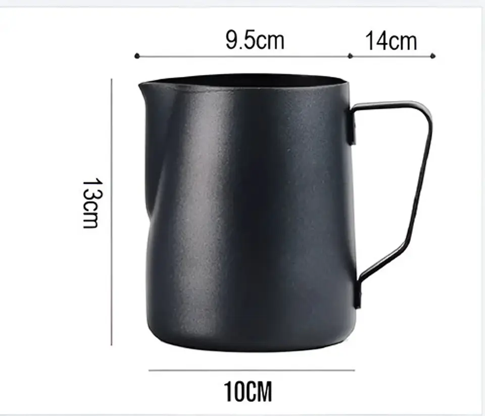 Jarra Espumadora Acero Inoxidable Térmica 1l Café Barista 1000ml Negro 4
