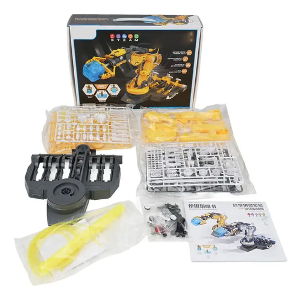 Kit Brazo Robótico Hidráulico Steam Robotica Mano Montaje Ex 4