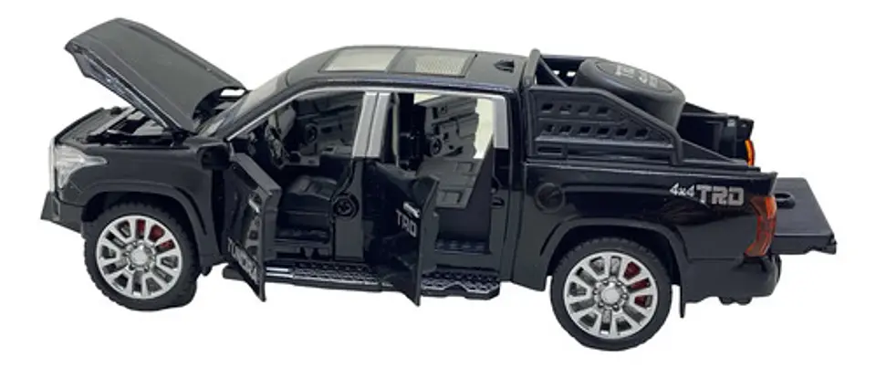 Toyota Tundra Trd Pro Miniatura Metal Coche Con Luz Y Sonido 2