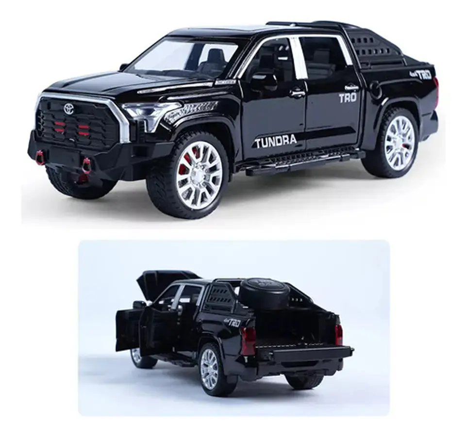 Toyota Tundra Trd Pro Miniatura Metal Coche Con Luz Y Sonido 3