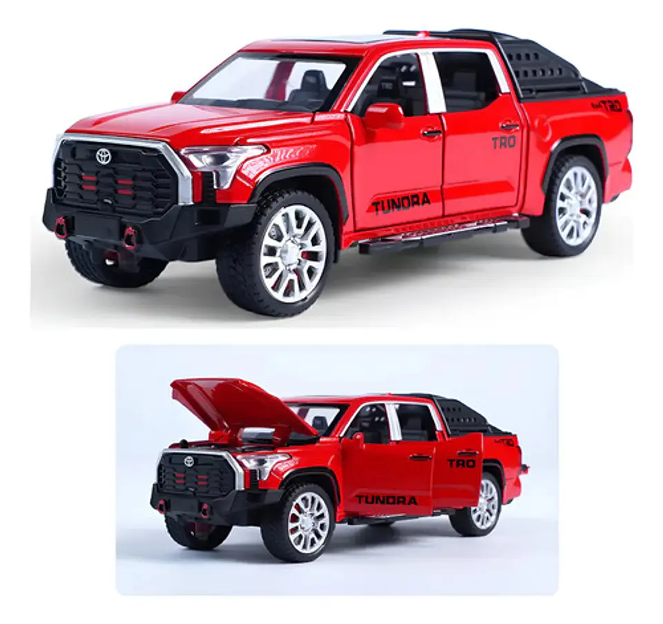 Toyota Tundra Trd Pro Miniatura Metal Coche Con Luz Y Sonido 10