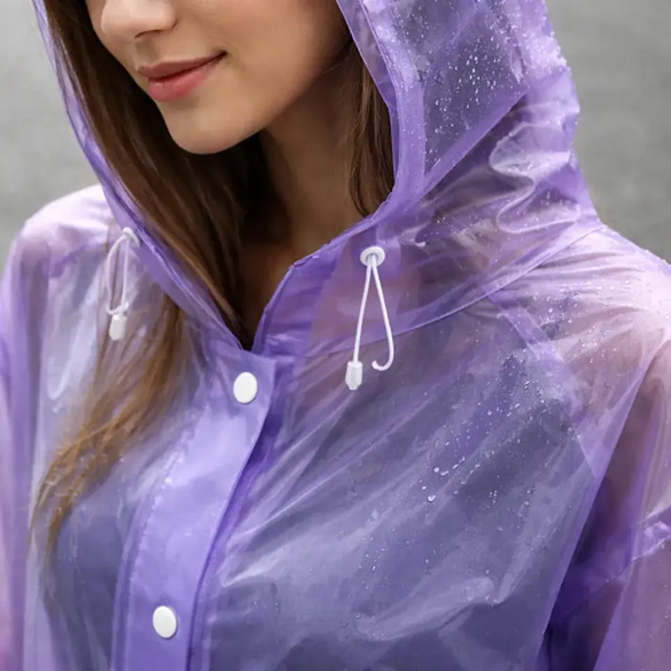 Capa De Lluvia  Impermeable Adulto Chaqueta Transparente 6