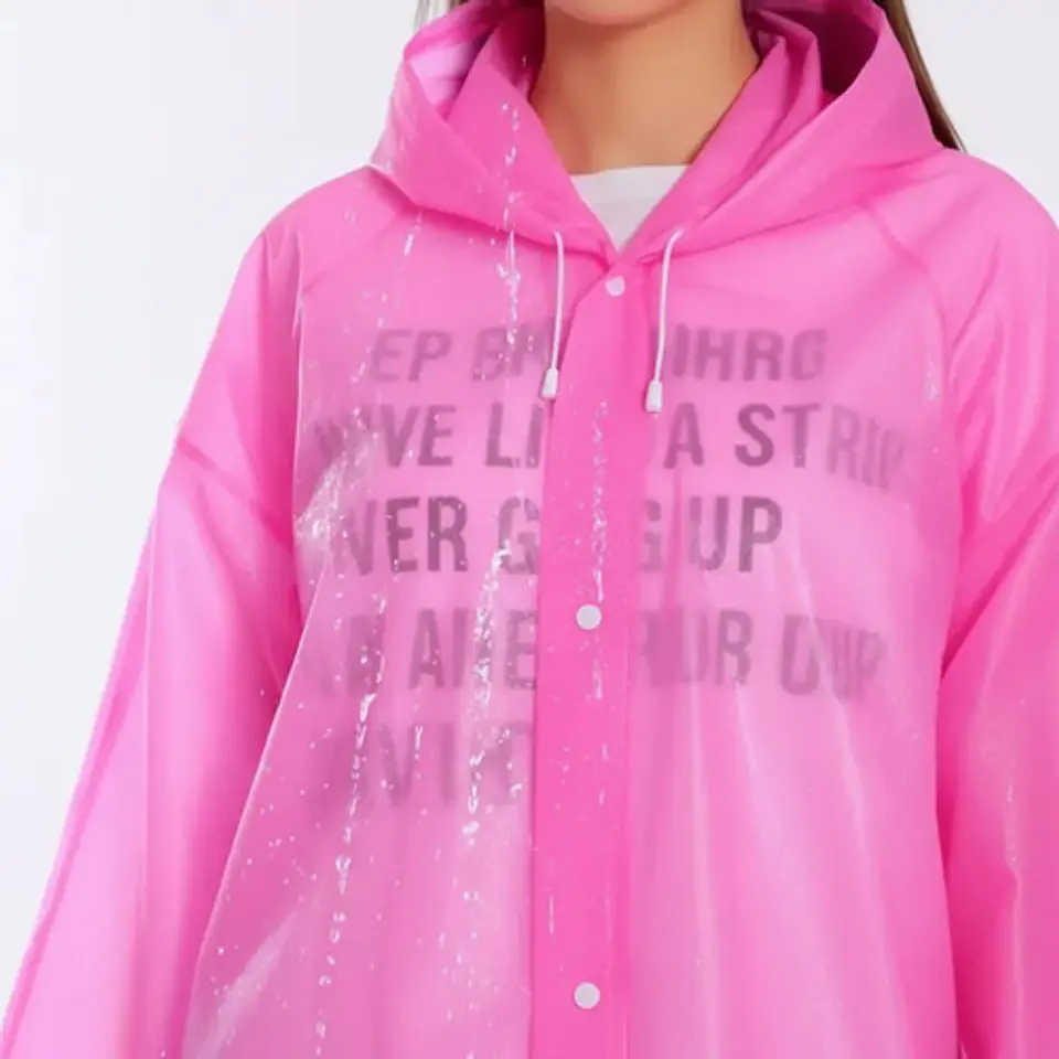 Capa De Lluvia  Impermeable Adulto Chaqueta Transparente 11