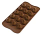 Molde De Silicona Macro Para Chocolates Y Gelatina Modak 15 Cavidades Marrón - Miniatura 1