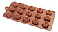 Molde De Silicona Macro Para Chocolates Y Gelatina Modak 15 Cavidades Marrón - Miniatura 2