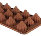 Molde De Silicona Macro Para Chocolates Y Gelatina Modak 15 Cavidades Marrón - Miniatura 3