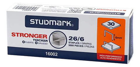 Grapa Gancho Cosedora X 5000 Ref 26/6 Studmark