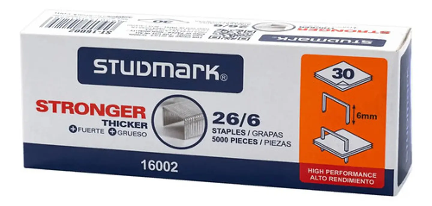 Grapa Gancho Cosedora X 5000 Ref 26/6 Studmark 3