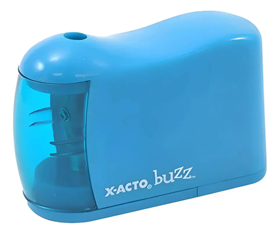 Sacapuntas Eléctrico X-acto Buzz Con Cuchilla De Acero Y Depósito Antideslizante Azul Acero 1