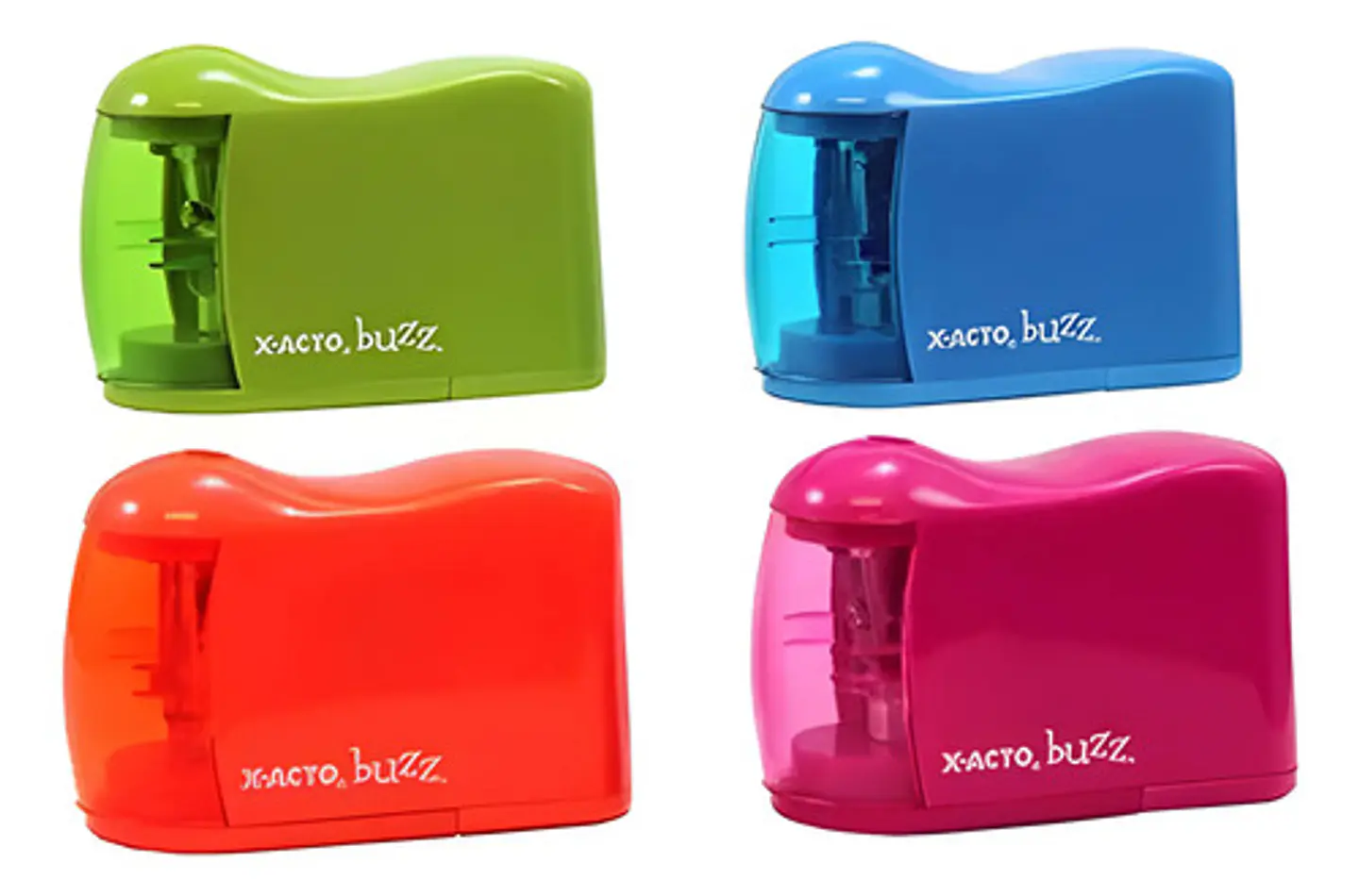 Sacapuntas Eléctrico X-acto Buzz Con Cuchilla De Acero Y Depósito Antideslizante Azul Acero 4