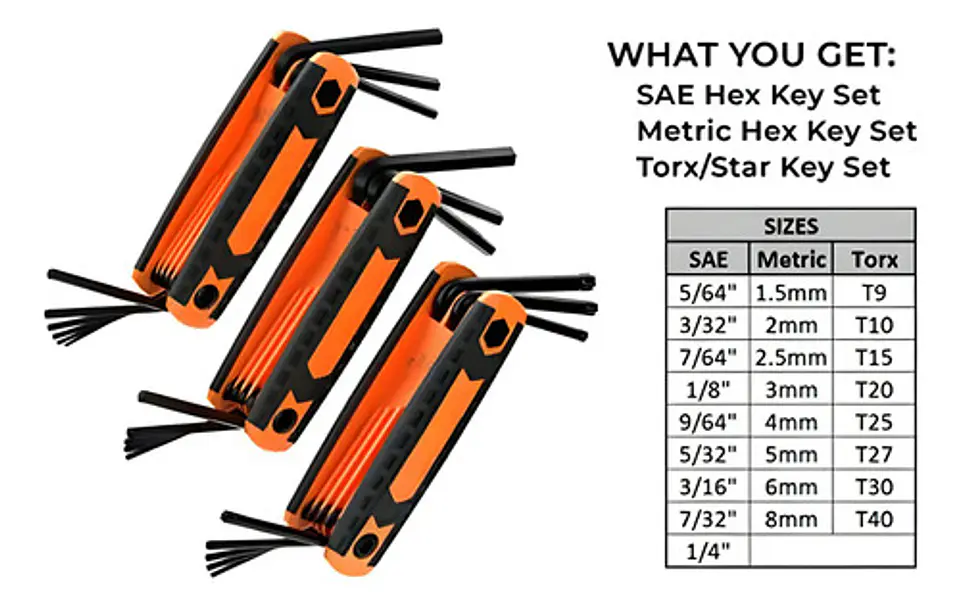 Navaja Set Llaves Torx Kaku T9,t10,t15,t20,t25,t27,t30,t40 3