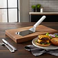 Espátula Hamburgesa Utensilio Cocina Curva Mango Plastico Madera - Miniatura 1