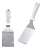 Espátula Hamburgesa Utensilio Cocina Curva Mango Plastico Madera - Miniatura 4