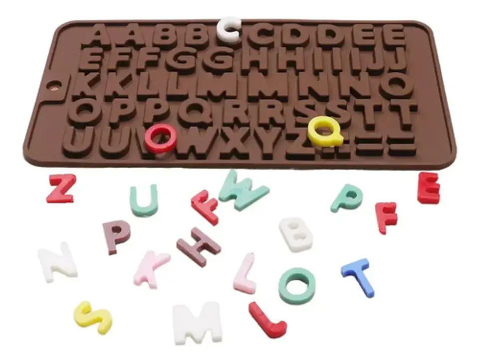 Molde Abecedario - Letras- Alfabeto Numeros Chocolate Tortas 1