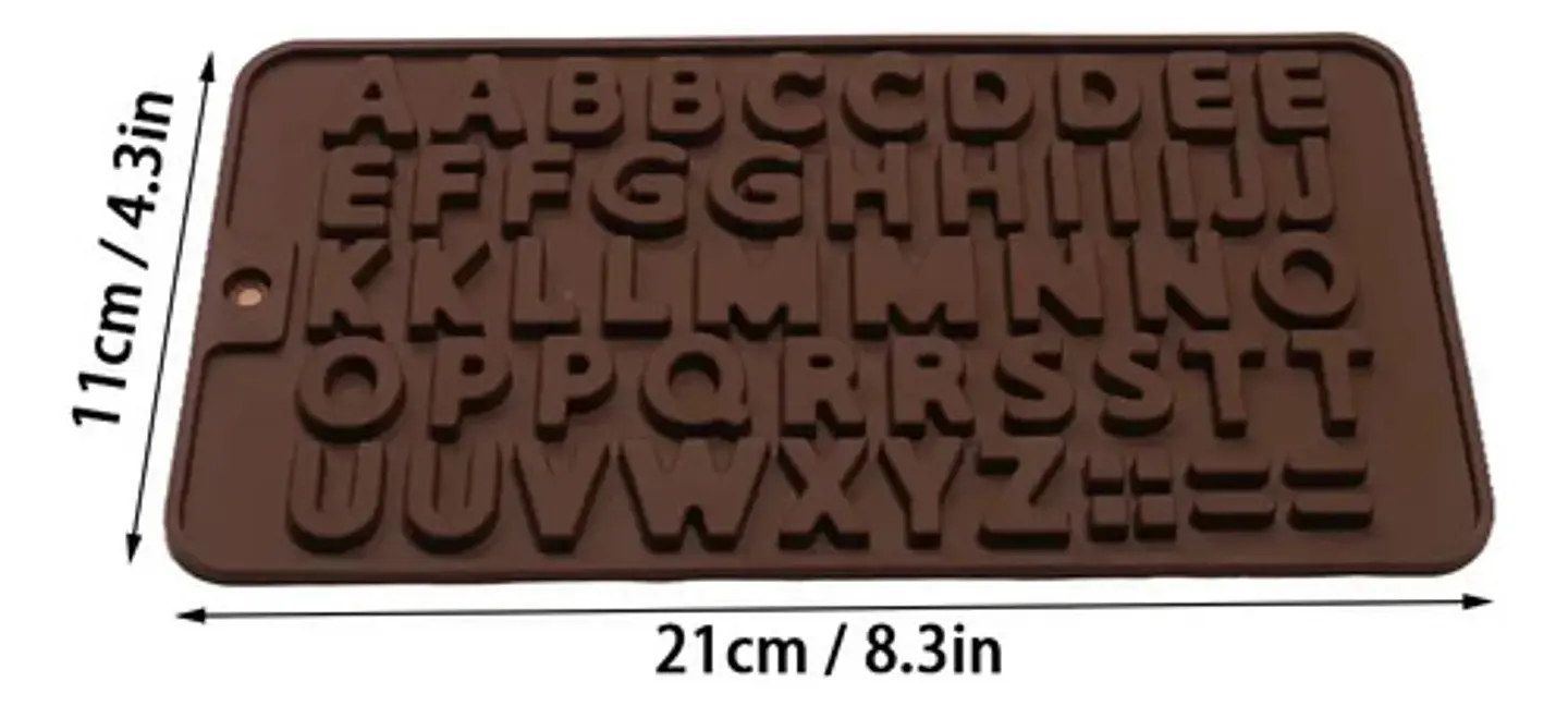 Molde Abecedario - Letras- Alfabeto Numeros Chocolate Tortas 2