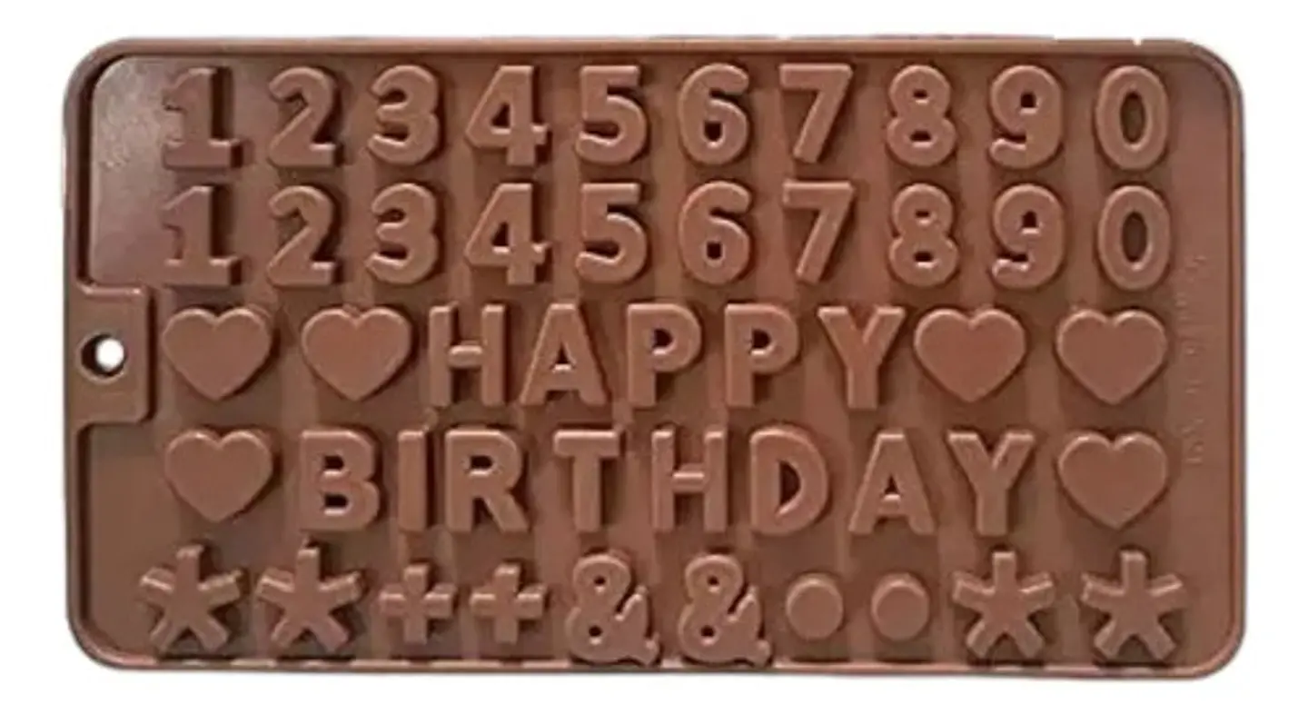 Molde Abecedario - Letras- Alfabeto Numeros Chocolate Tortas 5