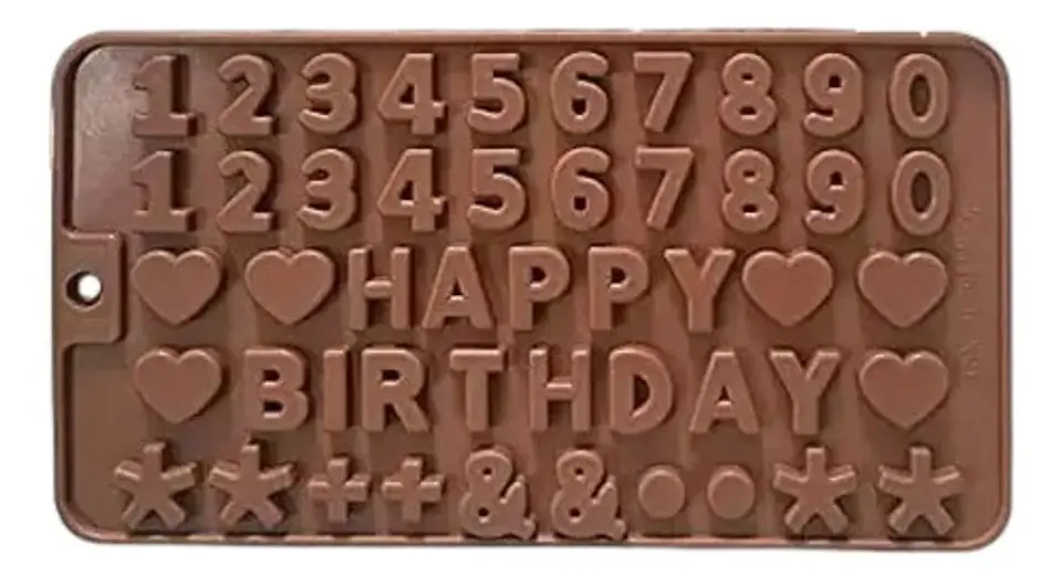 Molde Abecedario - Letras- Alfabeto Numeros Chocolate Tortas 5