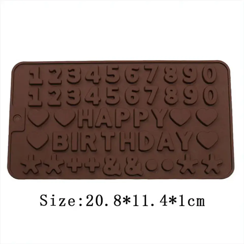 Molde Abecedario - Letras- Alfabeto Numeros Chocolate Tortas 6