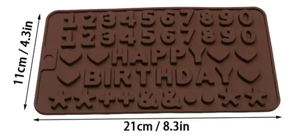 Molde Abecedario - Letras- Alfabeto Numeros Chocolate Tortas 7