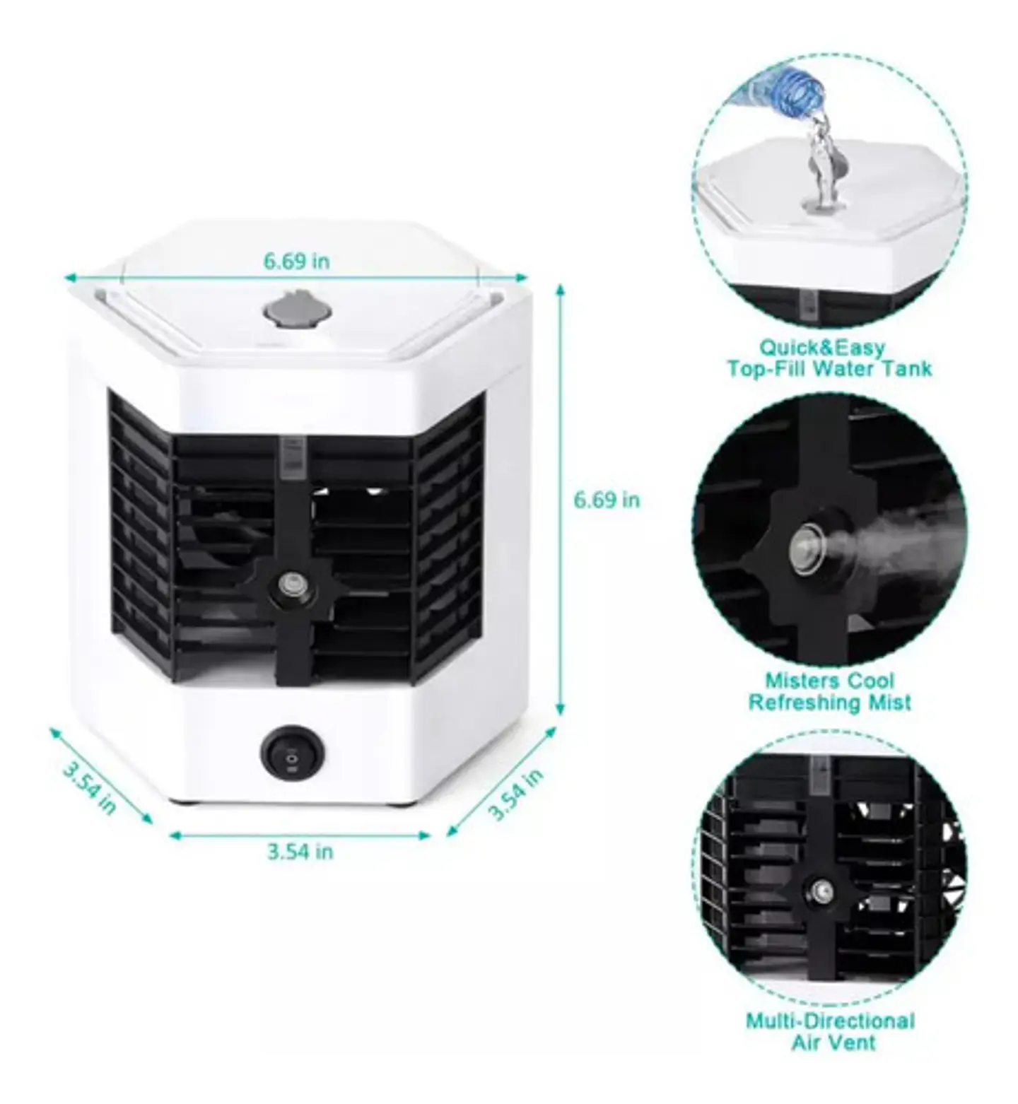 Aire Acondicionado Portátil 2 En 1 Arctic Air Artic Blanco Usb 110v 2