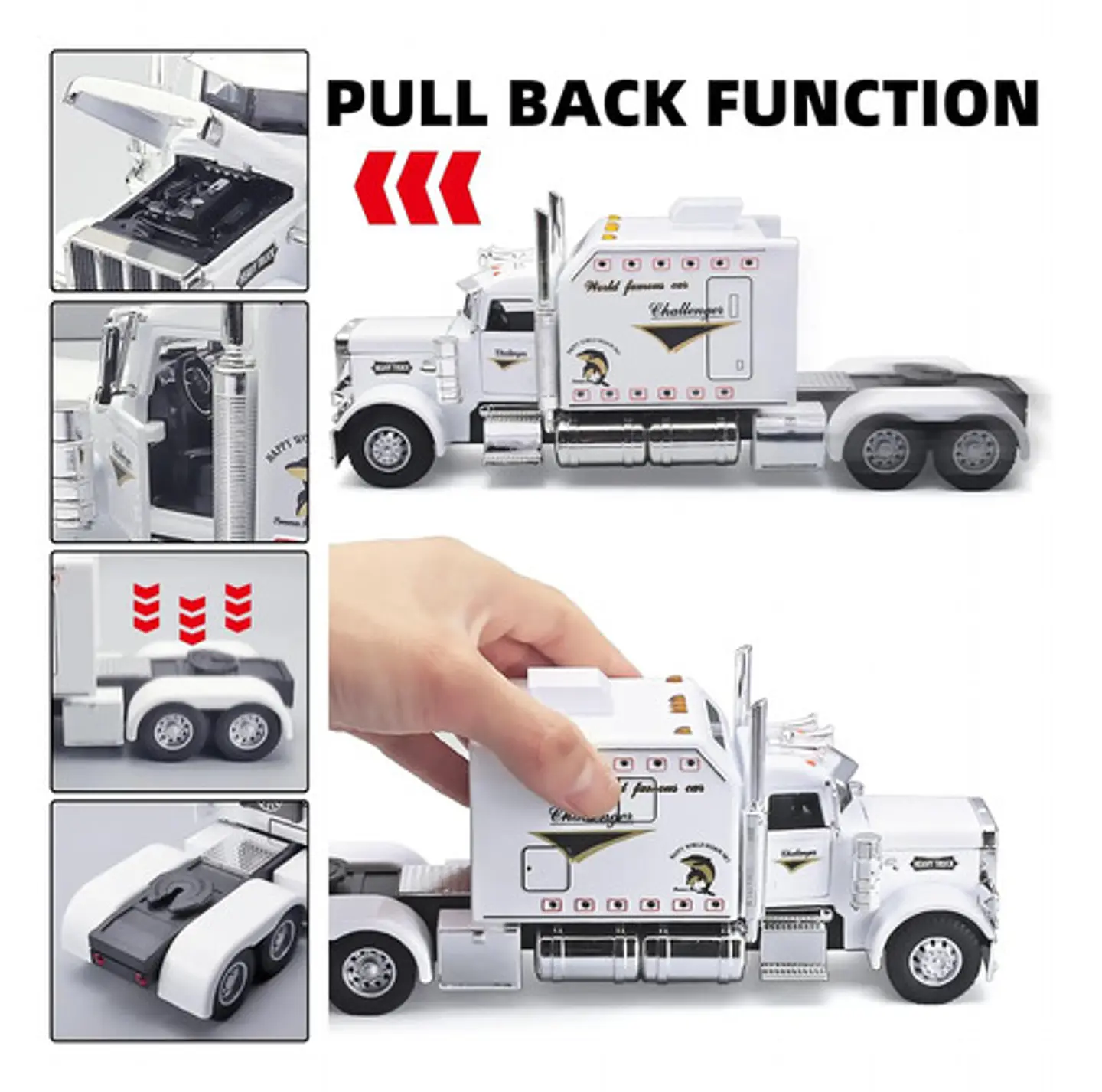 Tractomula Escala 1:24 Trailer Luces Sonido Capo Cabina 3
