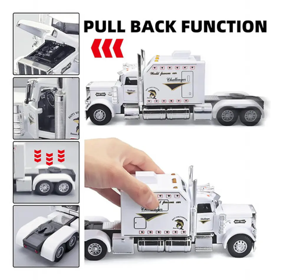 Tractomula Escala 1:24 Trailer Luces Sonido Capo Cabina 3
