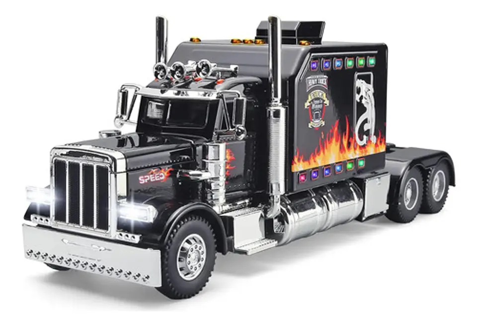 Tractomula Escala 1:24 Trailer Luces Sonido Capo Cabina 7