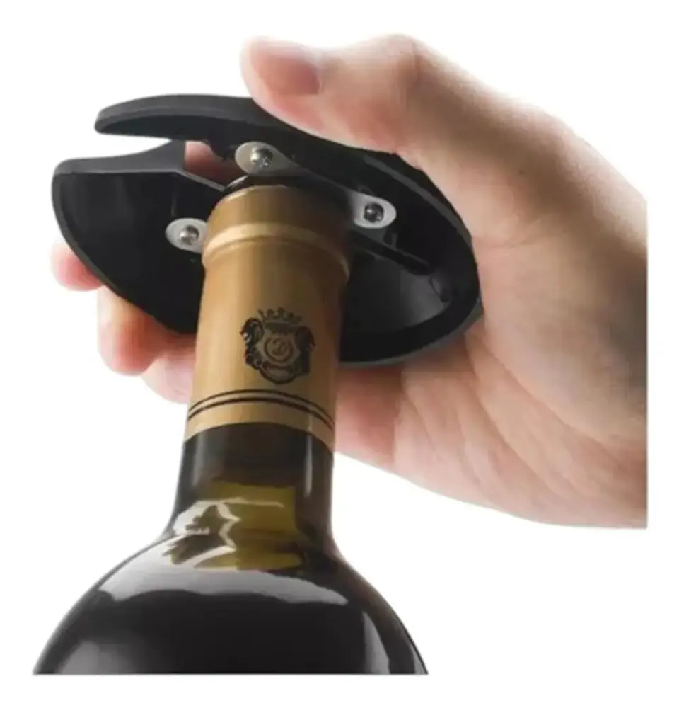 Sacacorcho Eléctrico Descorchador De Vinos Abridor A Pilas Color Negro 4