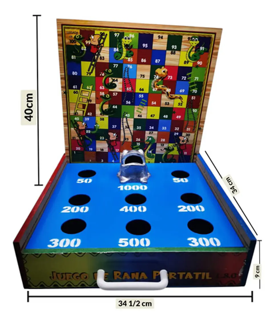 Juego De Mesa Rana Mediana  Parques Y Escalera 4