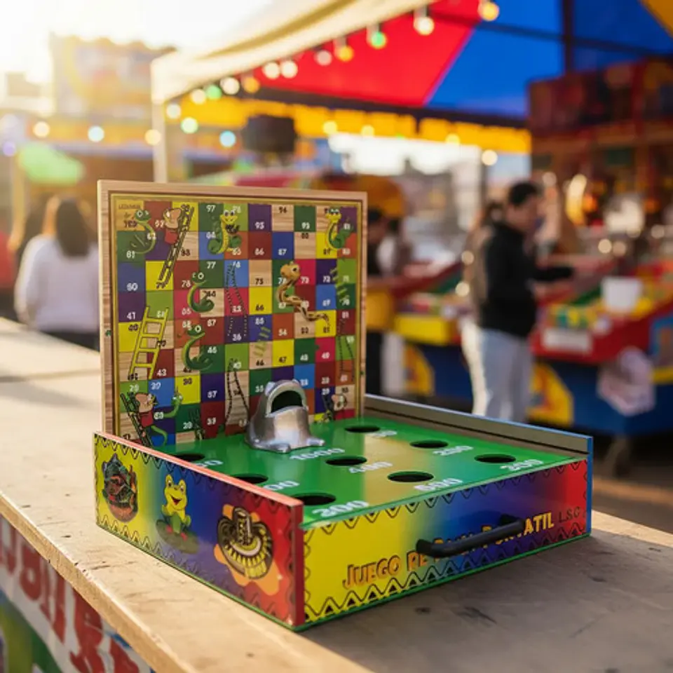 Juego De Mesa Rana Mediana  Parques Y Escalera 9