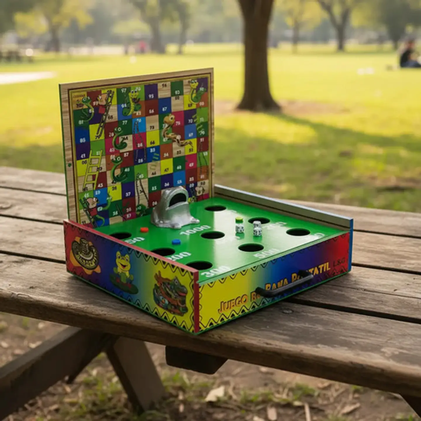 Juego De Mesa Rana Mediana  Parques Y Escalera 11