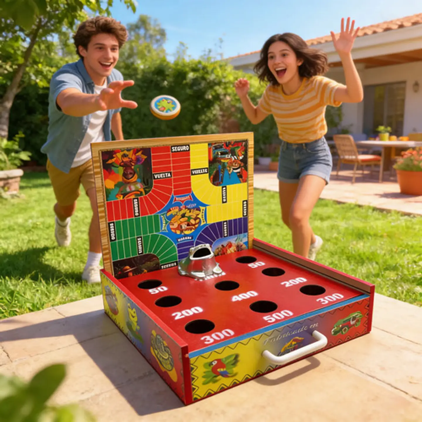 Juego De Mesa Rana Mediana  Parques Y Escalera 22