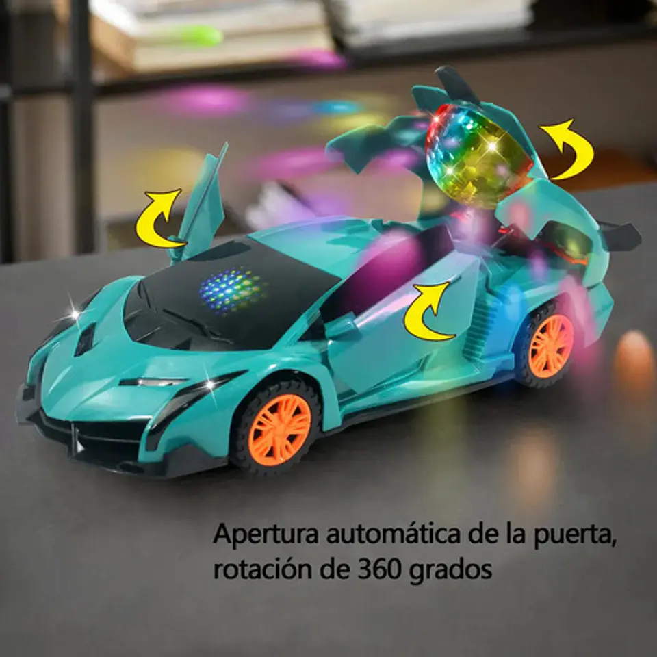 Carro Deportivo Transformable Coche Juguete Giratorio 360 5