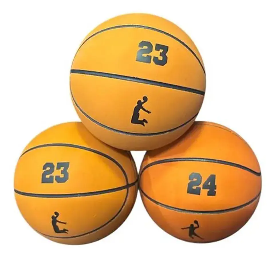 3 Pelotas De Caucho Ultra Rebote Baloncesto 6cm Diametro 2