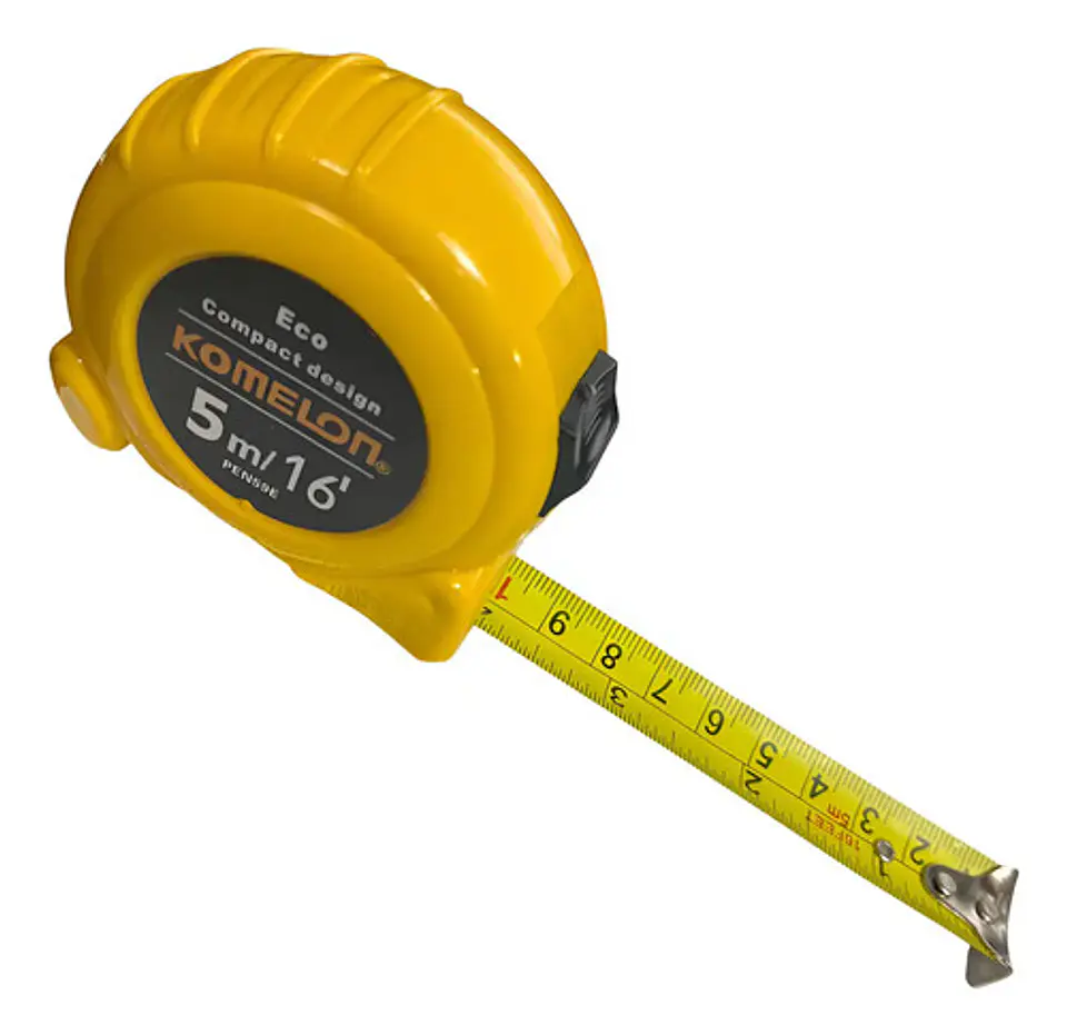 Cinta Métrica Komelon Eco 5m Amarillo Flexómetro Magnético Plegable 1