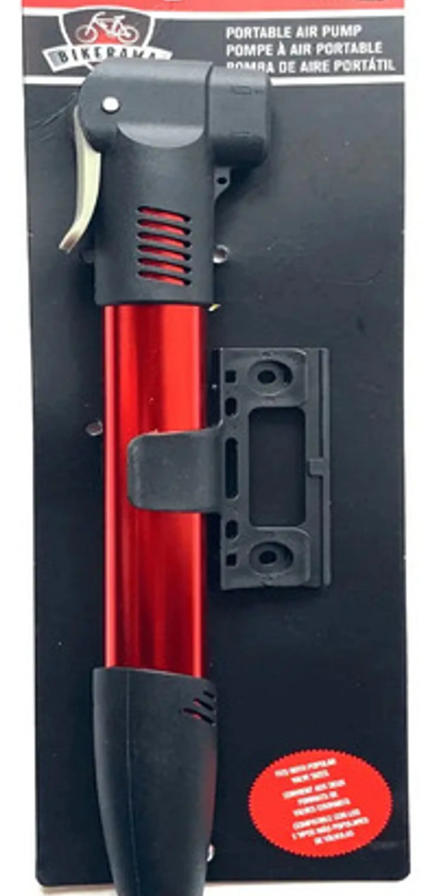 Bomba Inflador Aire Portatil Bikerama Bicicletas Color Rojo 2
