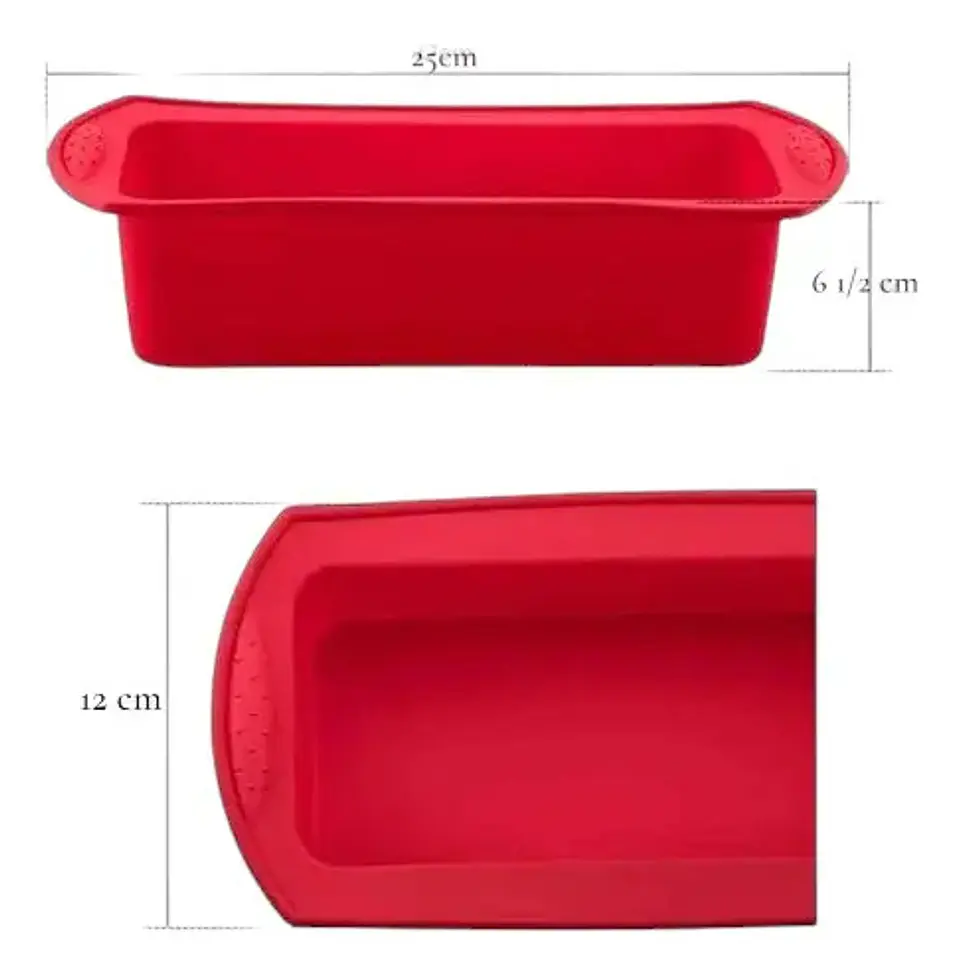 Molde Silicona Rectangular Pan Tortas Repostería Panadería 8