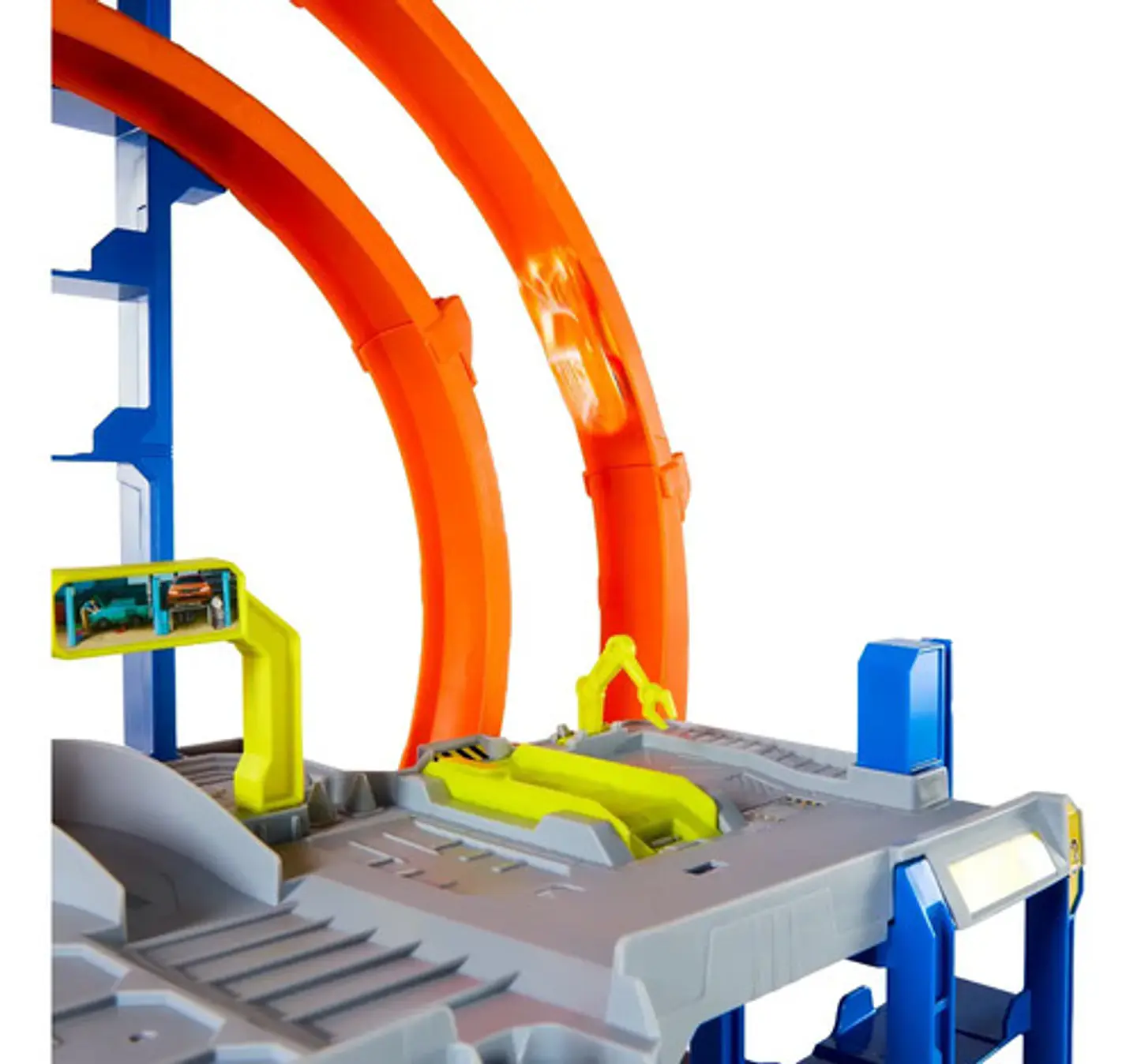 Hot Wheels Pista Mega City Loop Garage 65cm Alto Helicoptero 3