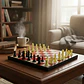 Juego Ajedrez 4 En 1 25x25 Checker Backgammon Poker Plegable - Miniatura 2