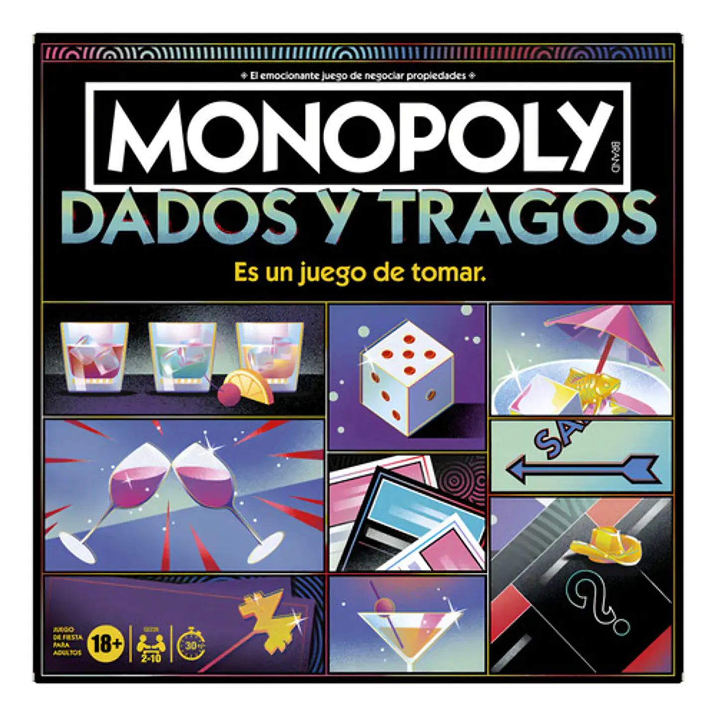 Juego De Mesa Monopoly Tragos Y Dados 6