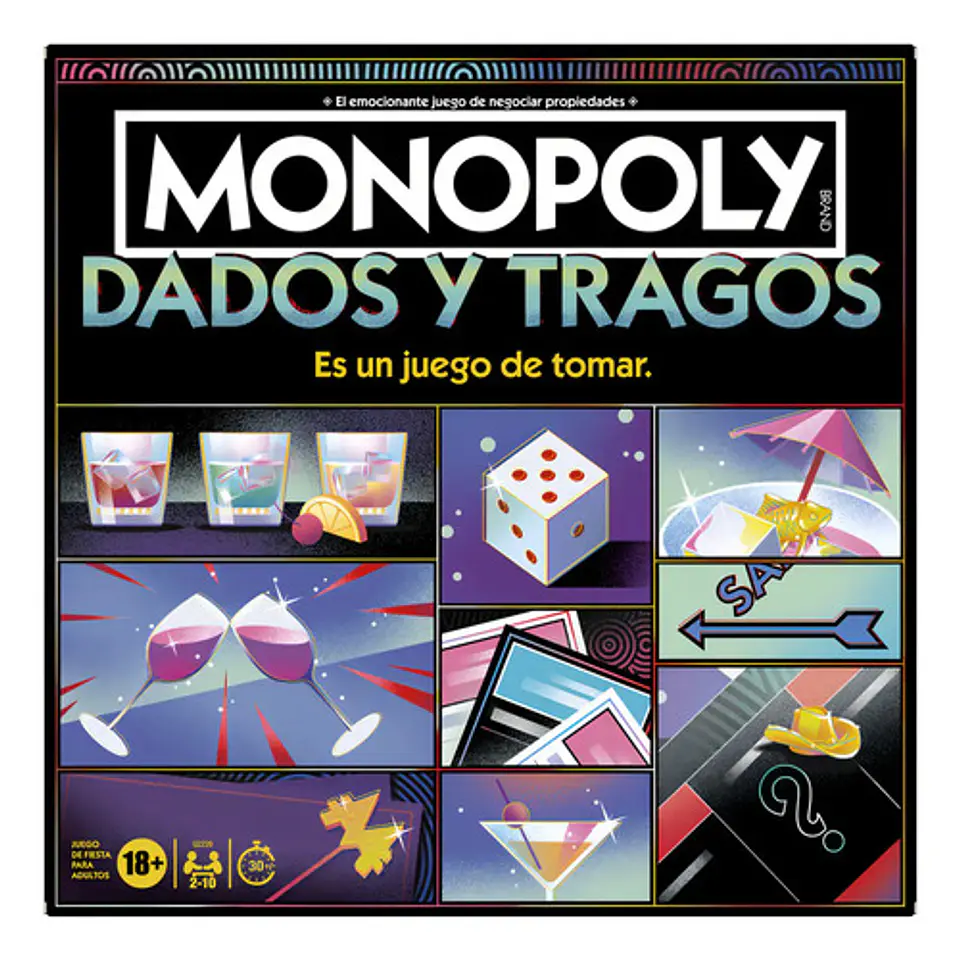 Juego De Mesa Monopoly Tragos Y Dados 6
