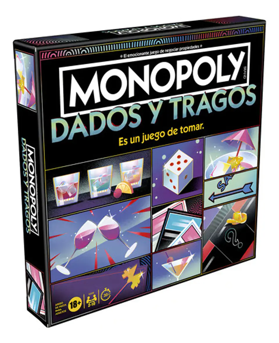 Juego De Mesa Monopoly Tragos Y Dados 7