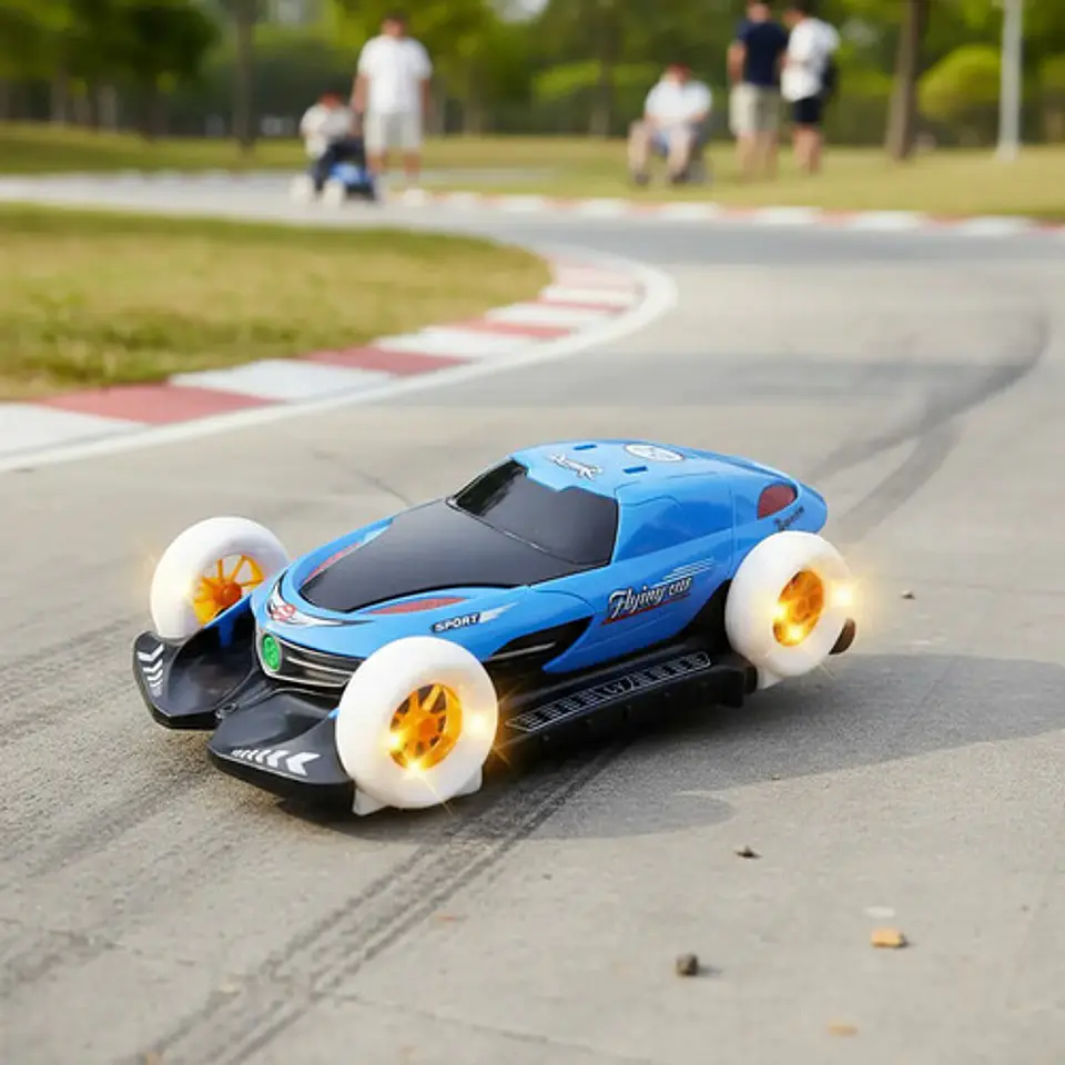 Carro De Juguete Giratorio Para Niños, Coche Eléctrico Luces 5