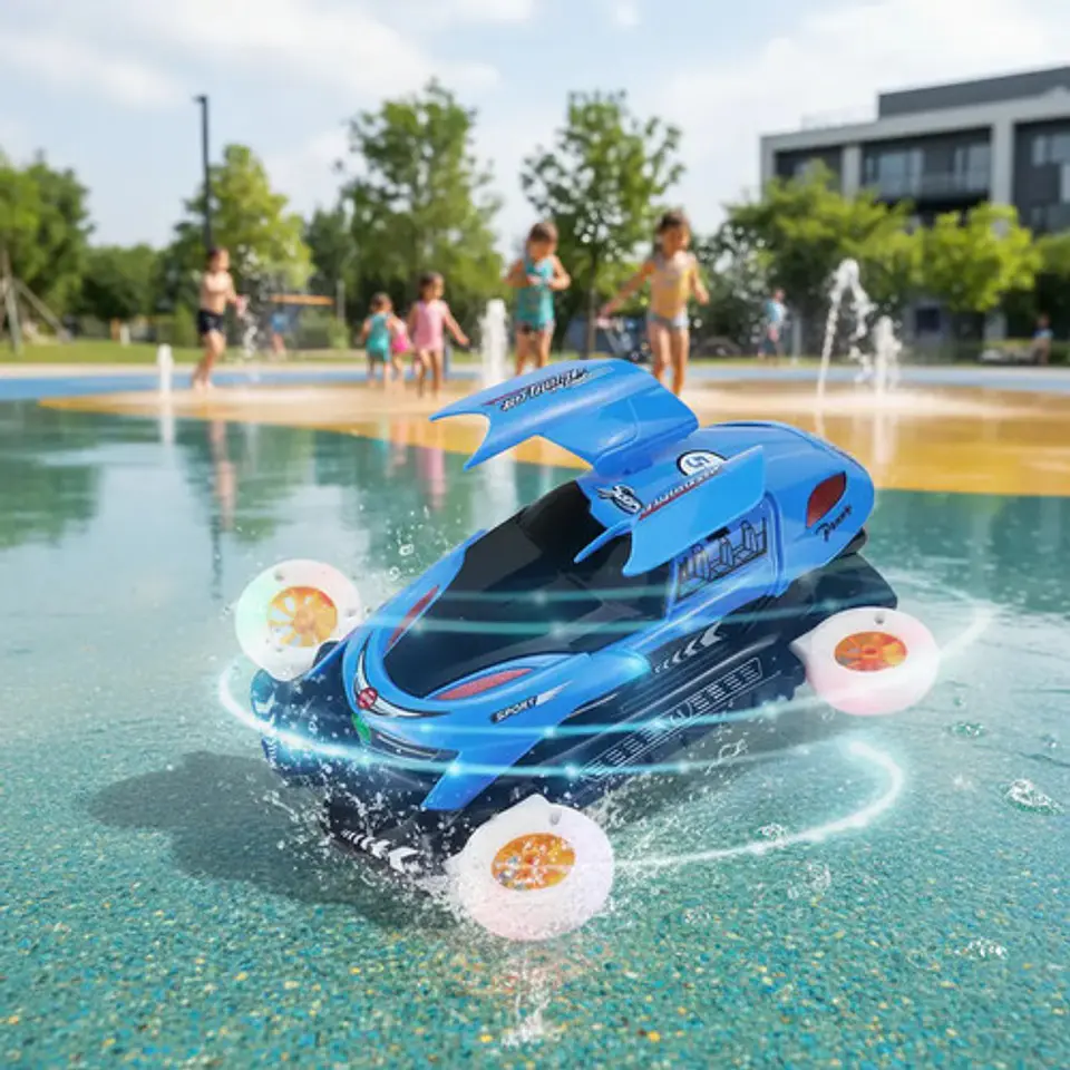 Carro De Juguete Giratorio Para Niños, Coche Eléctrico Luces 7