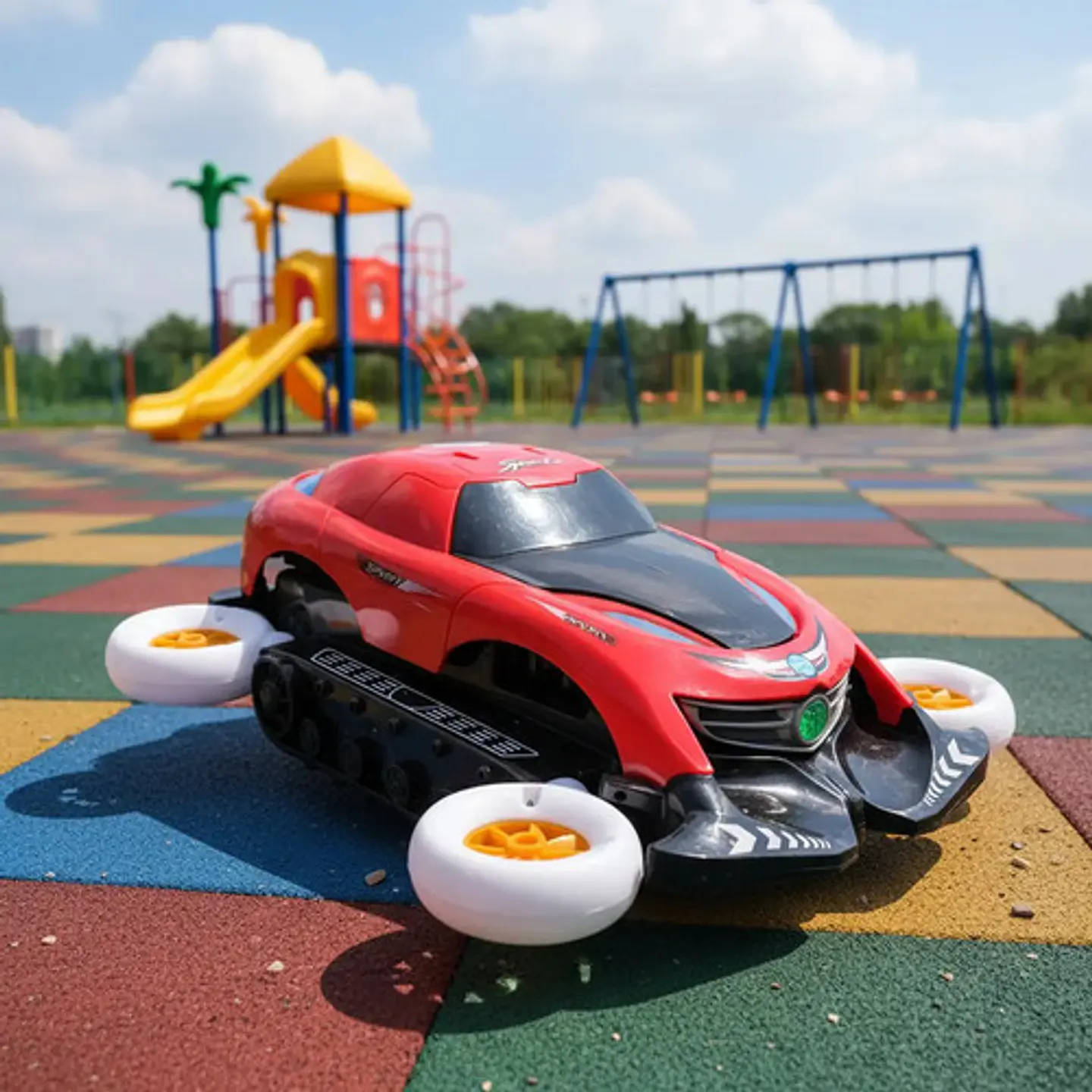 Carro De Juguete Giratorio Para Niños, Coche Eléctrico Luces 15