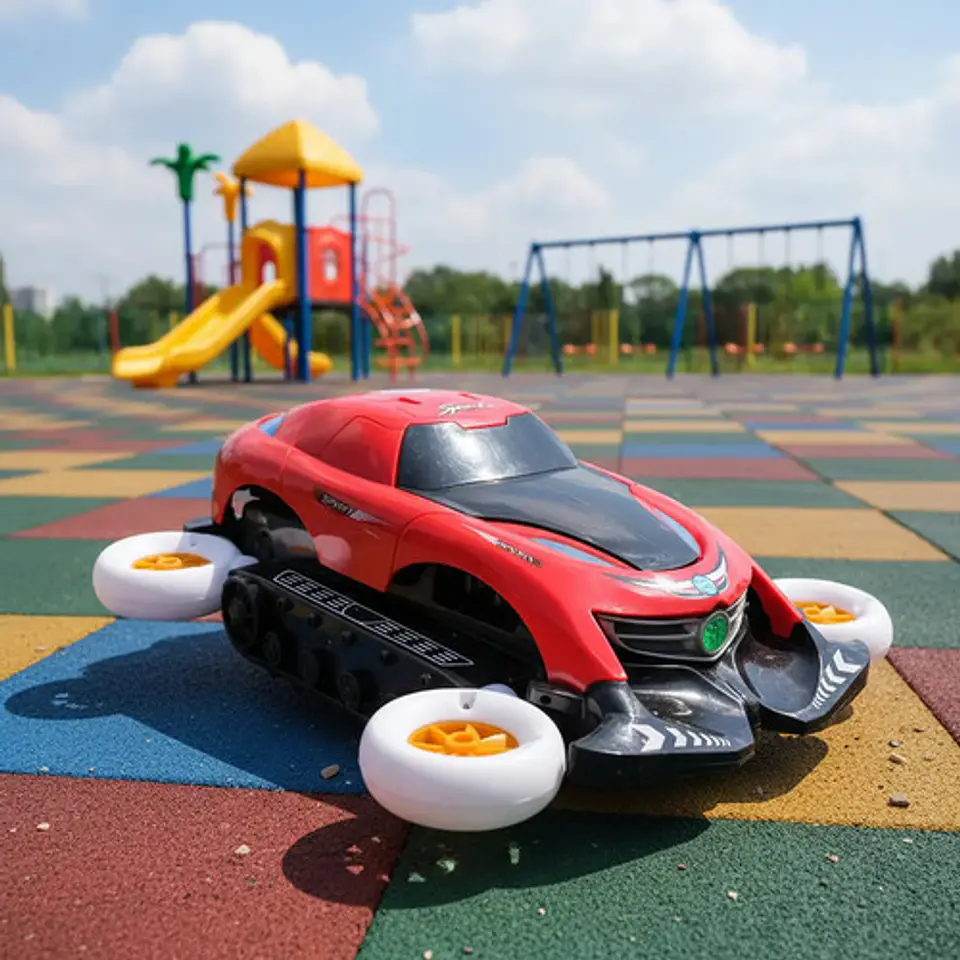 Carro De Juguete Giratorio Para Niños, Coche Eléctrico Luces 15