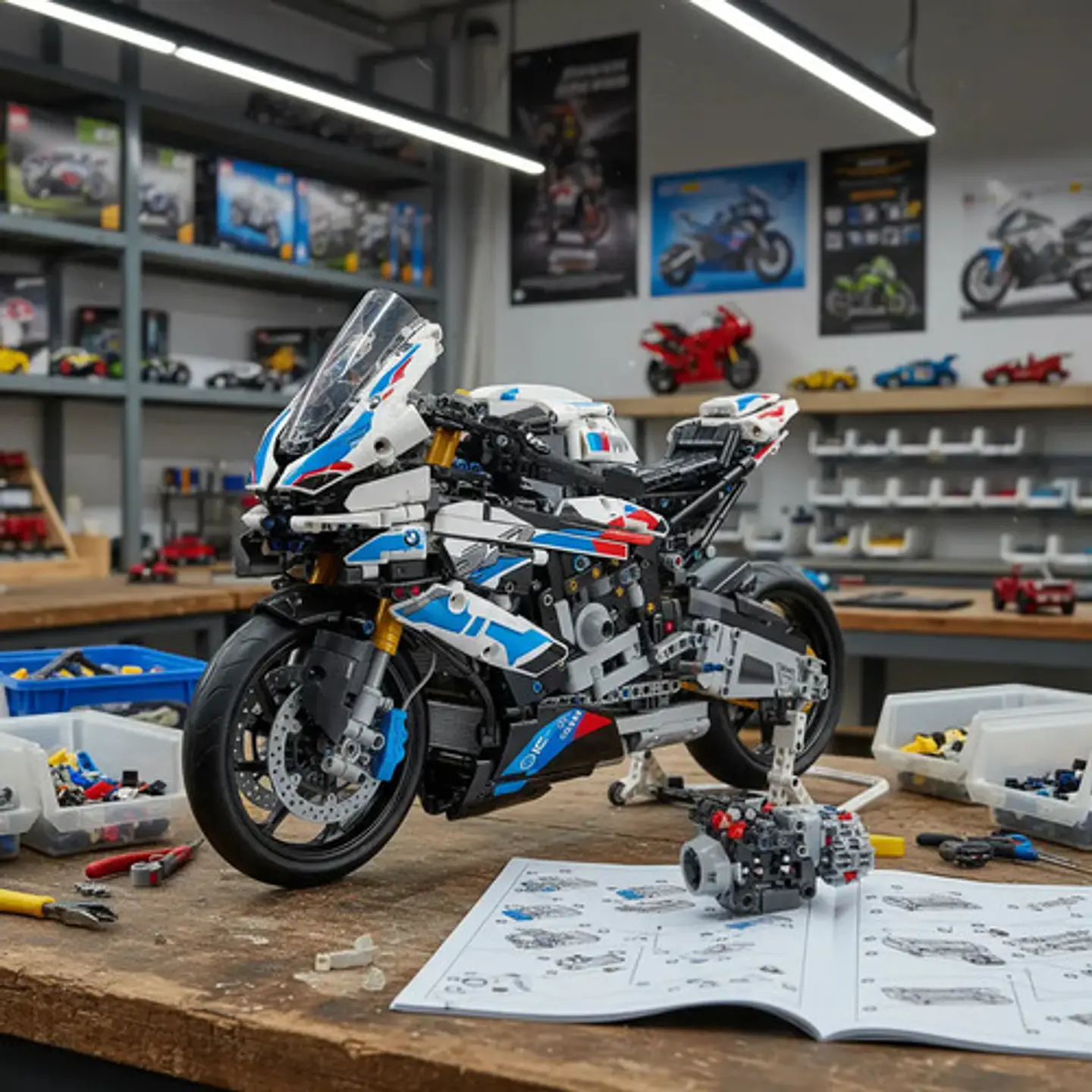 Fichas Bloques Armables De Coleccion Moto  M1000rr Bmw 3